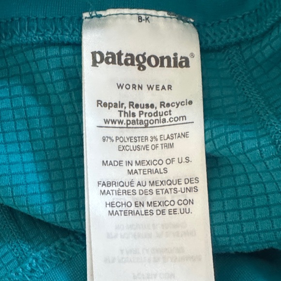 Patagonia Kids Leggings in Vibrant Teal - Picture 6 of 10
